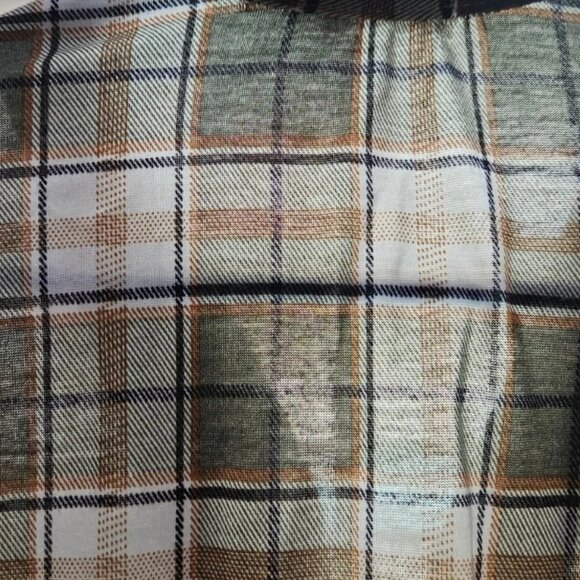 Eden & Olivia Plaid Button-Up Shirt 3/4 Roll Tab Sleeves Women's Large - Picture 8 of 12